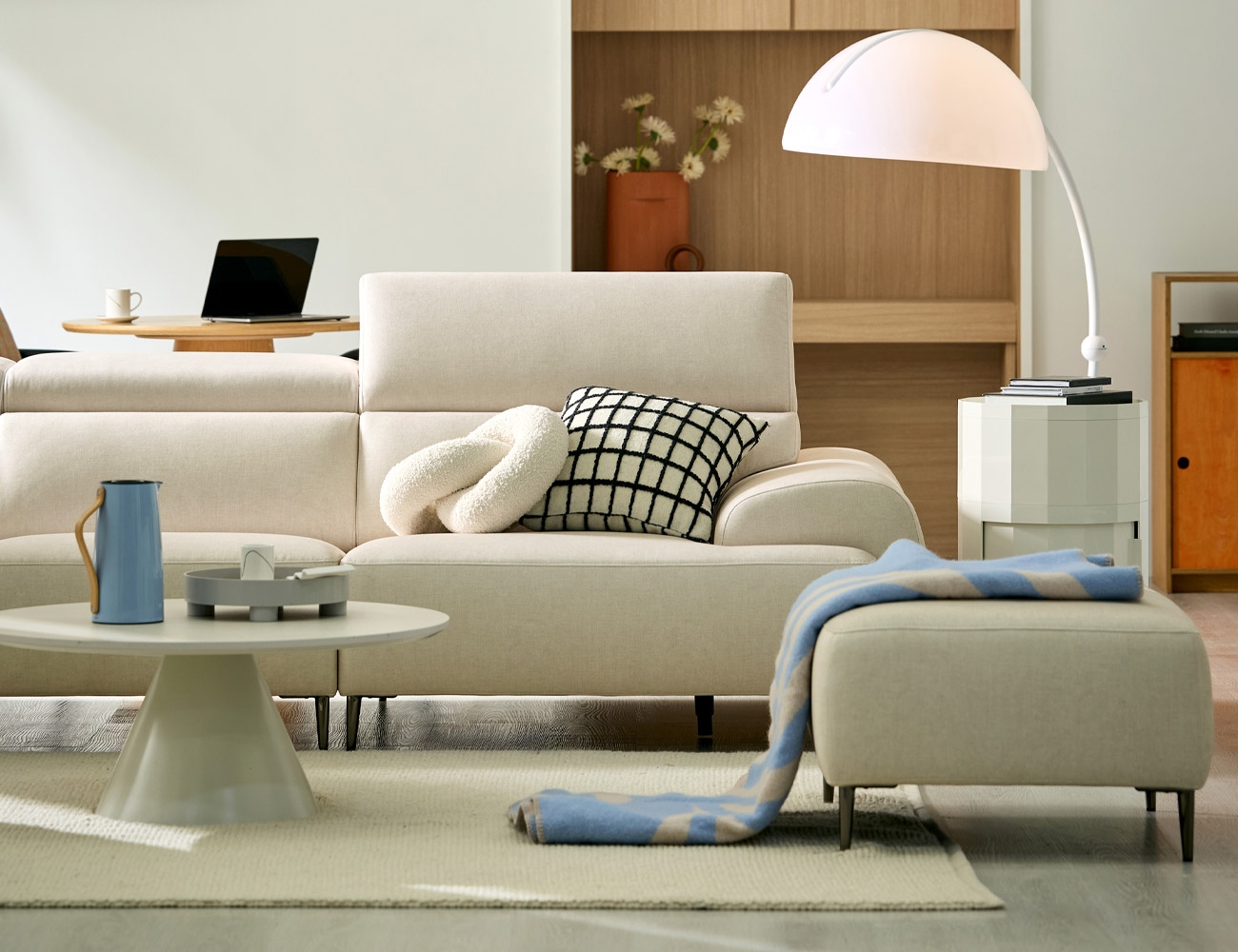 리즈 4인 기능성 젠위브 패브릭&nbsp;소파