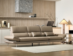 메이트 4인 기능성 슈렁큰 천연면피 소가죽 소파+쿠션2개