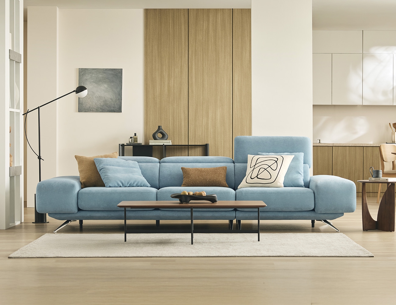 모스트 4인 기능성 베로나 패브릭 소파+쿠션2개