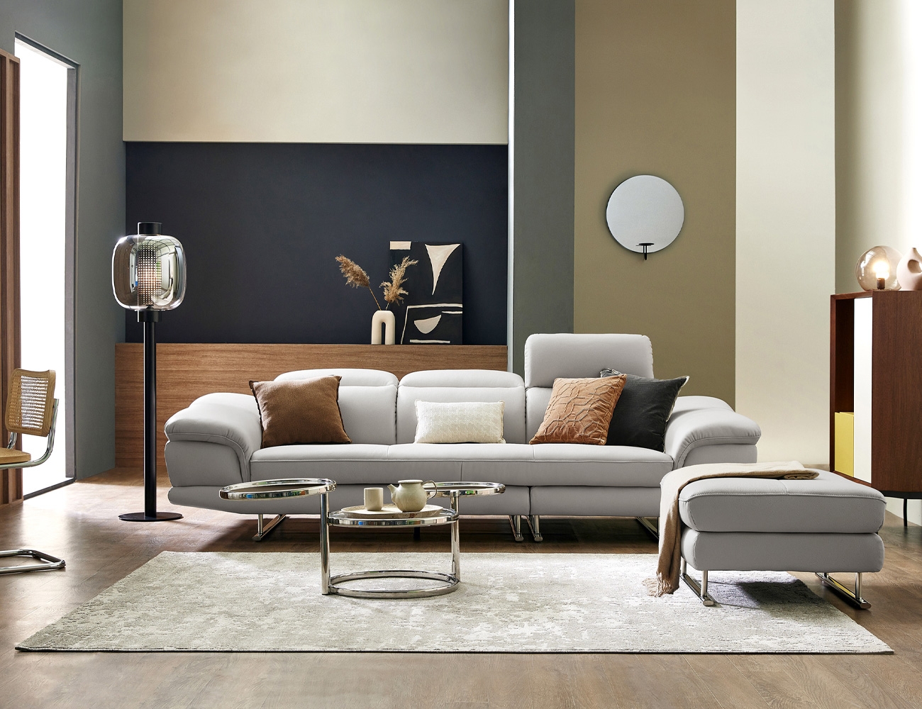 키프 3.5인 기능성&nbsp;천연면피 소가죽 소파