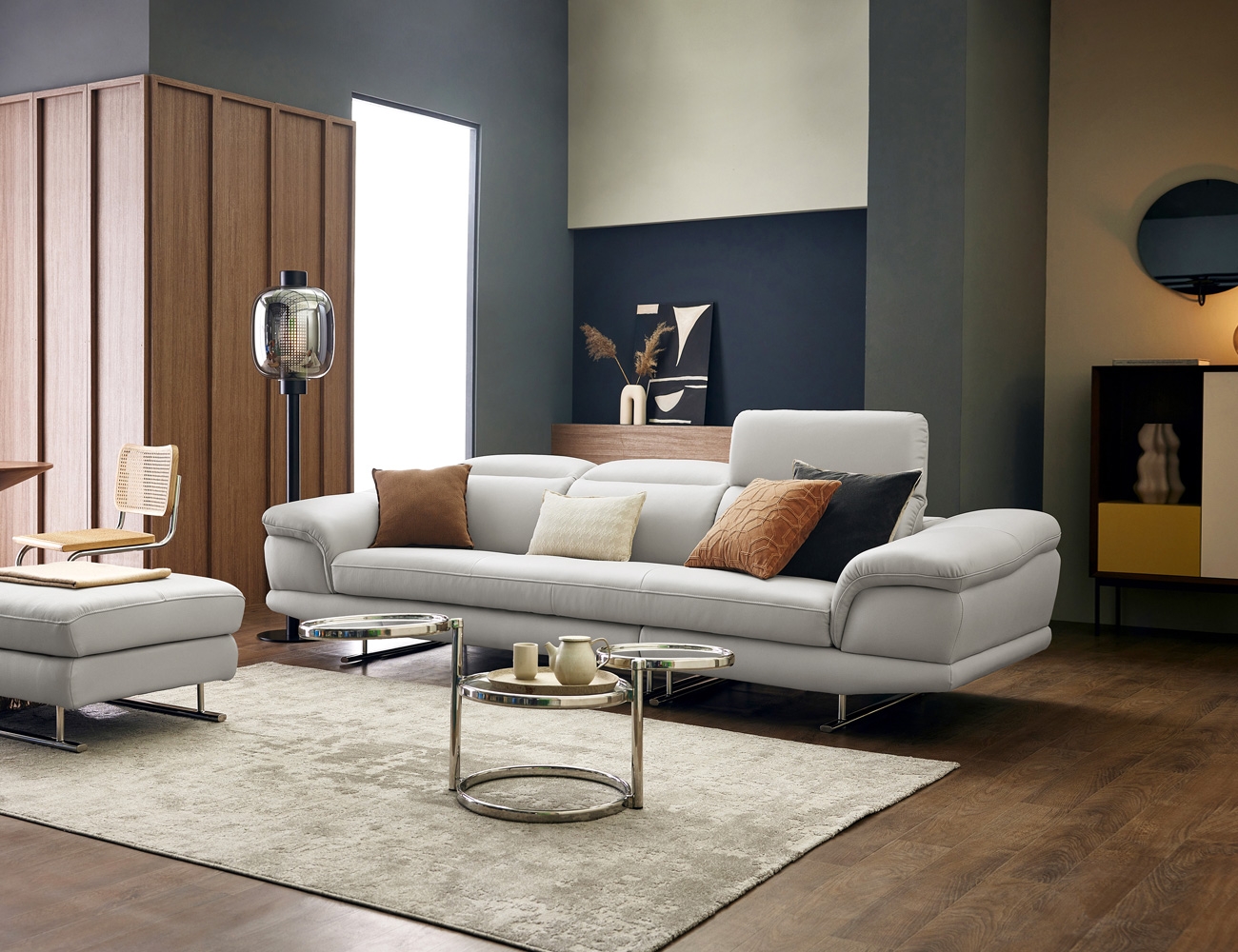 키프 3.5인 기능성&nbsp;천연면피 소가죽 소파