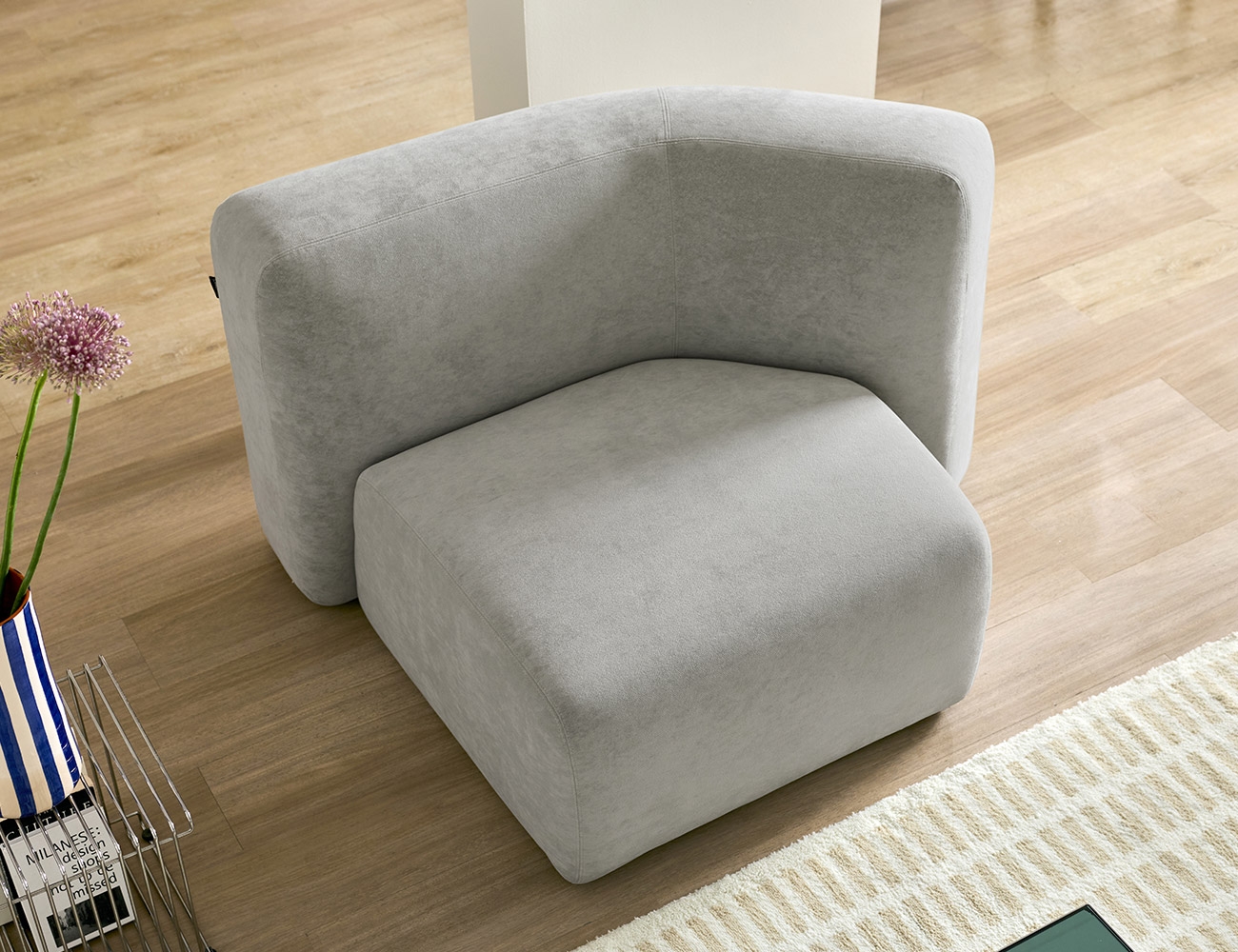 [Refurb Selection 29%] [리퍼브] 탈리 1인 베로나 패브릭 소파+쿠션1개 (베로나그레이)