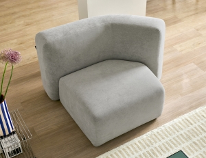 [Refurb Selection 29%] [리퍼브] 탈리 1인 베로나 패브릭 소파+쿠션1개 (베로나그레이)