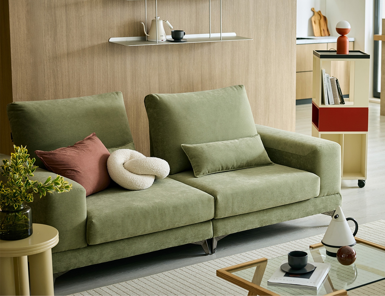 모모 3인 기능성&nbsp;베로나 패브릭&nbsp;소파+쿠션2개