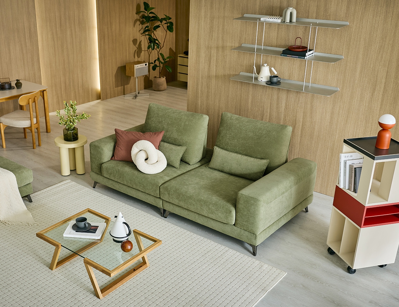 모모 3인 기능성&nbsp;베로나 패브릭&nbsp;소파+쿠션2개