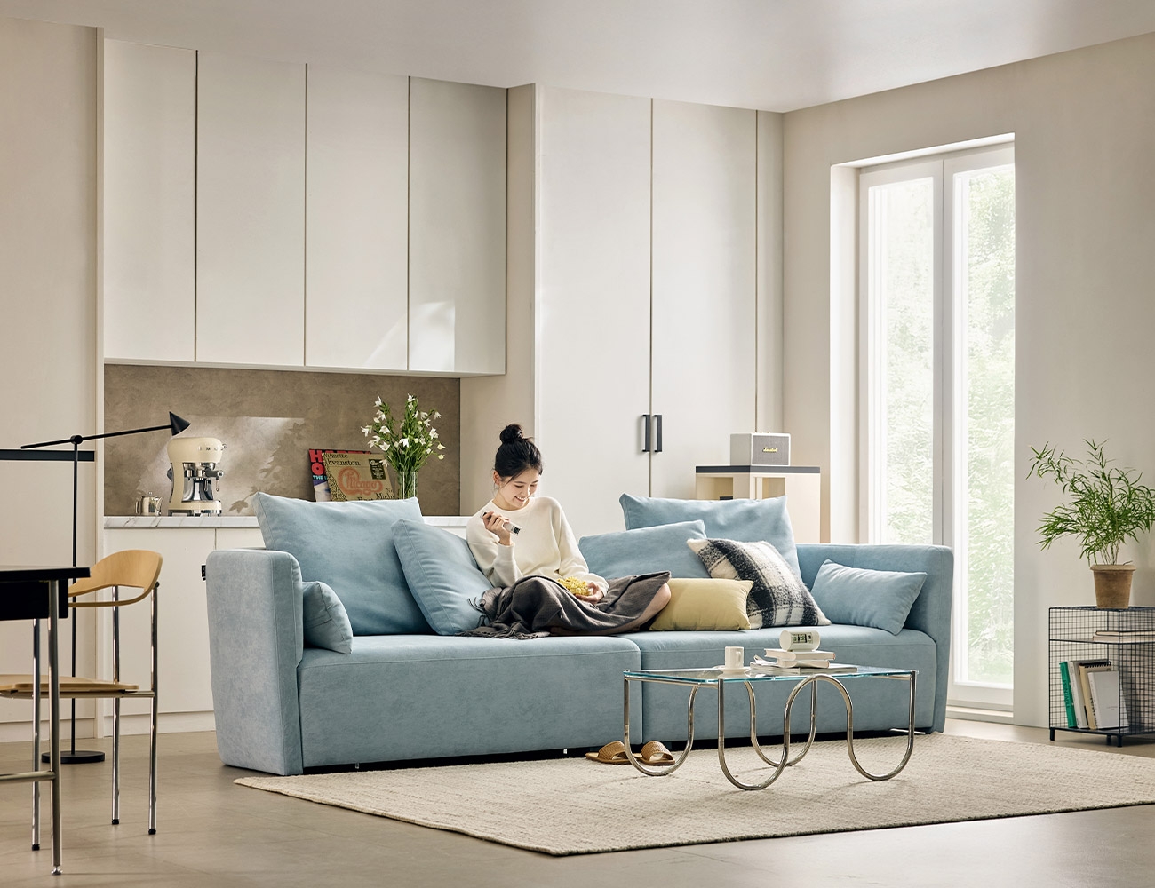 파베 4인&nbsp;베로나 패브릭&nbsp;소파+쿠션6개