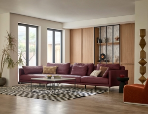 뉴요커 4인 카우치형&nbsp;비첸티노 내추럴 천연면피 소가죽 소파(전체가죽적용)+쿠션6개
