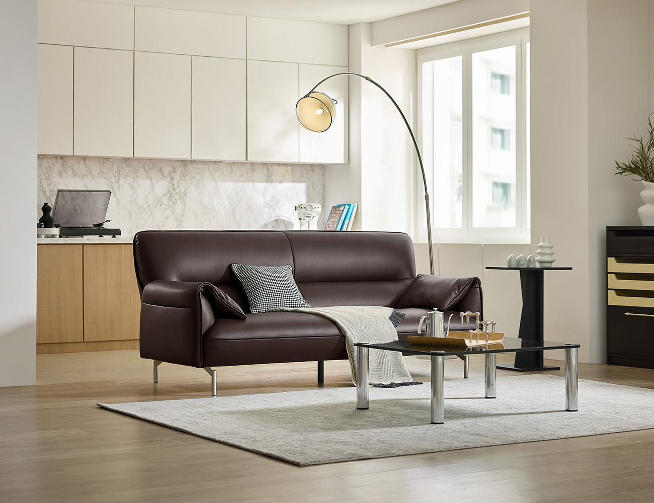 [CURATION 7%] 무든 3인&nbsp;레체 이태리 천연면피 소가죽 소파(전체가죽적용)