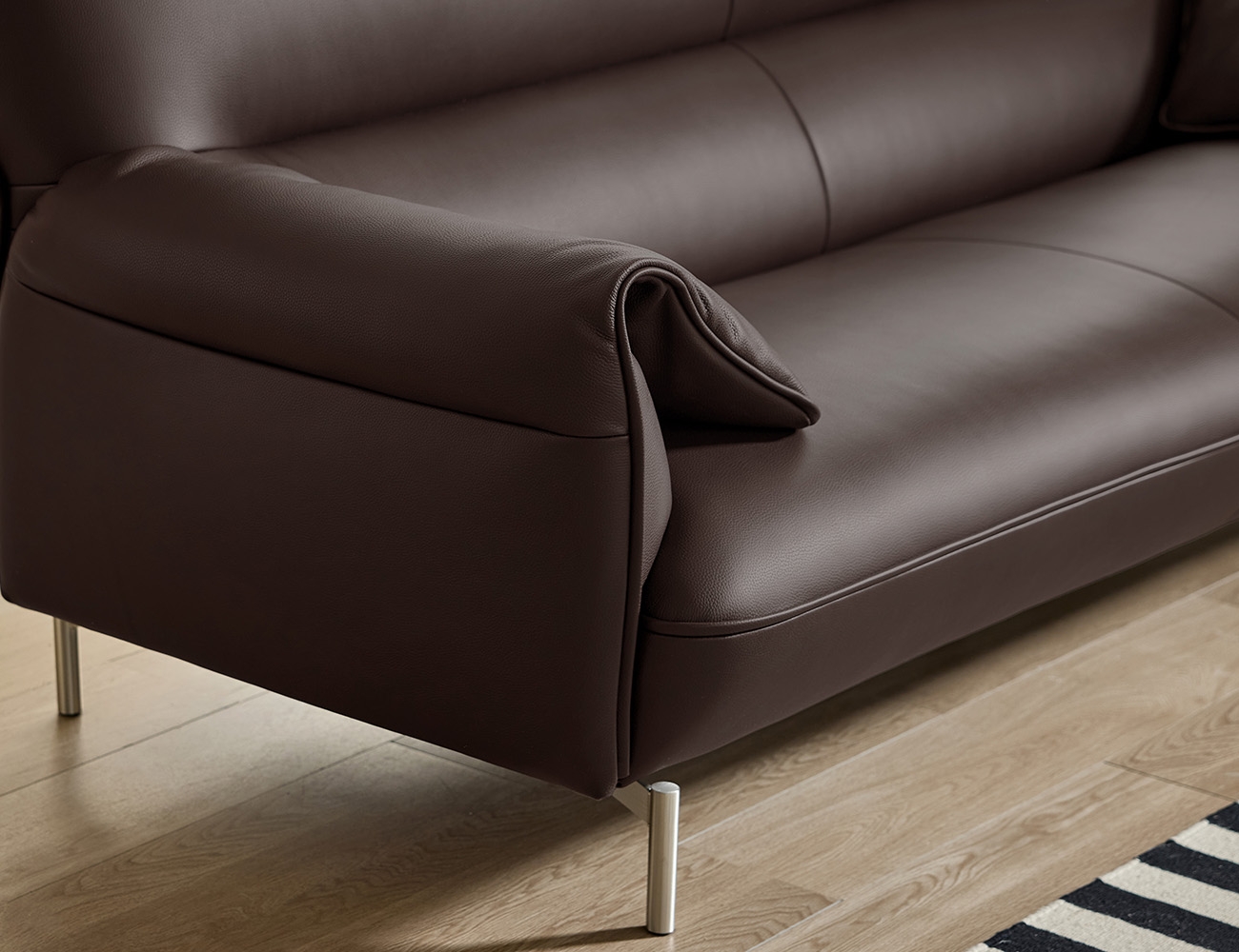 [CURATION 7%] 무든 3인&nbsp;레체 이태리 천연면피 소가죽 소파(전체가죽적용)