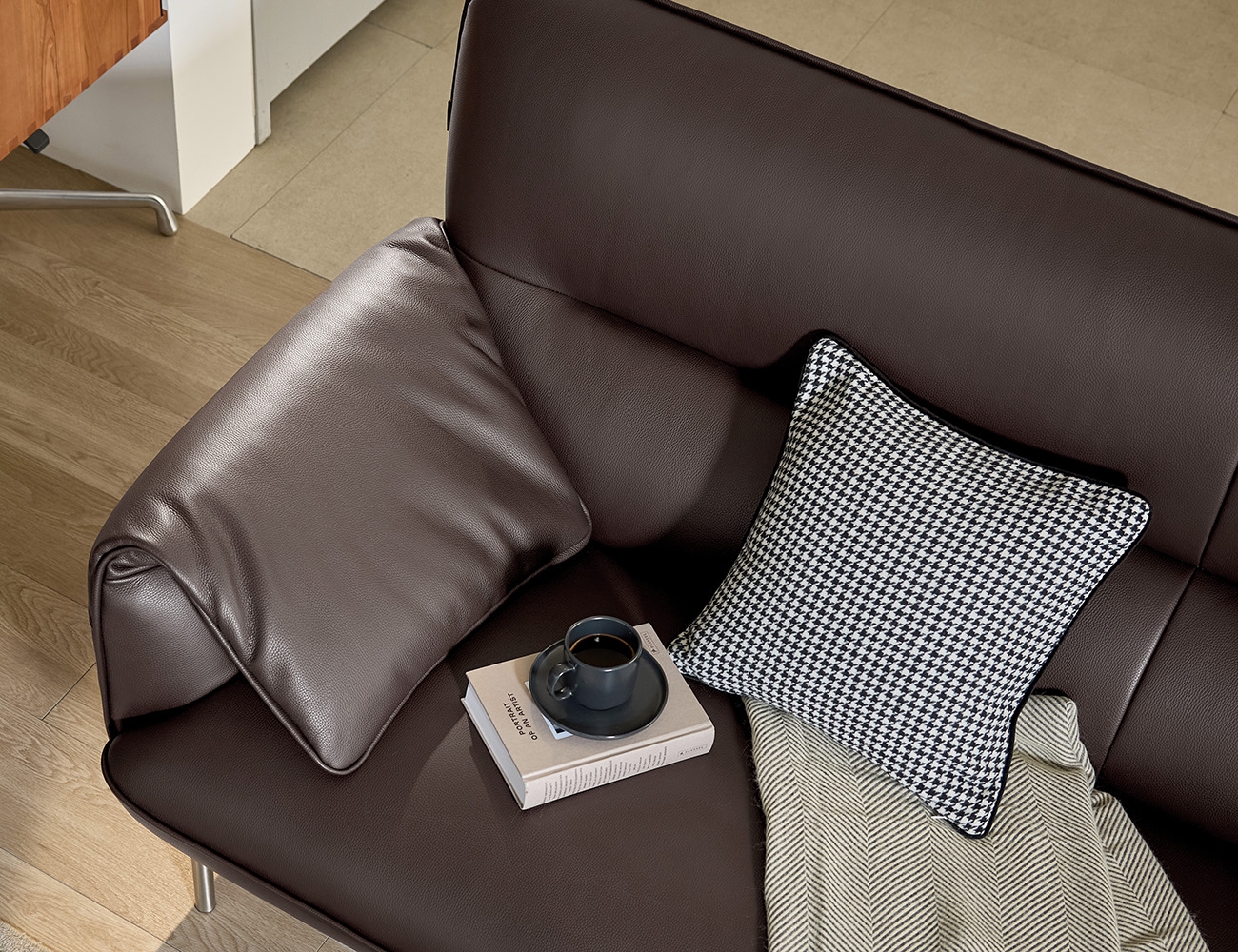 [CURATION 7%] 무든 3인&nbsp;레체 이태리 천연면피 소가죽 소파(전체가죽적용)