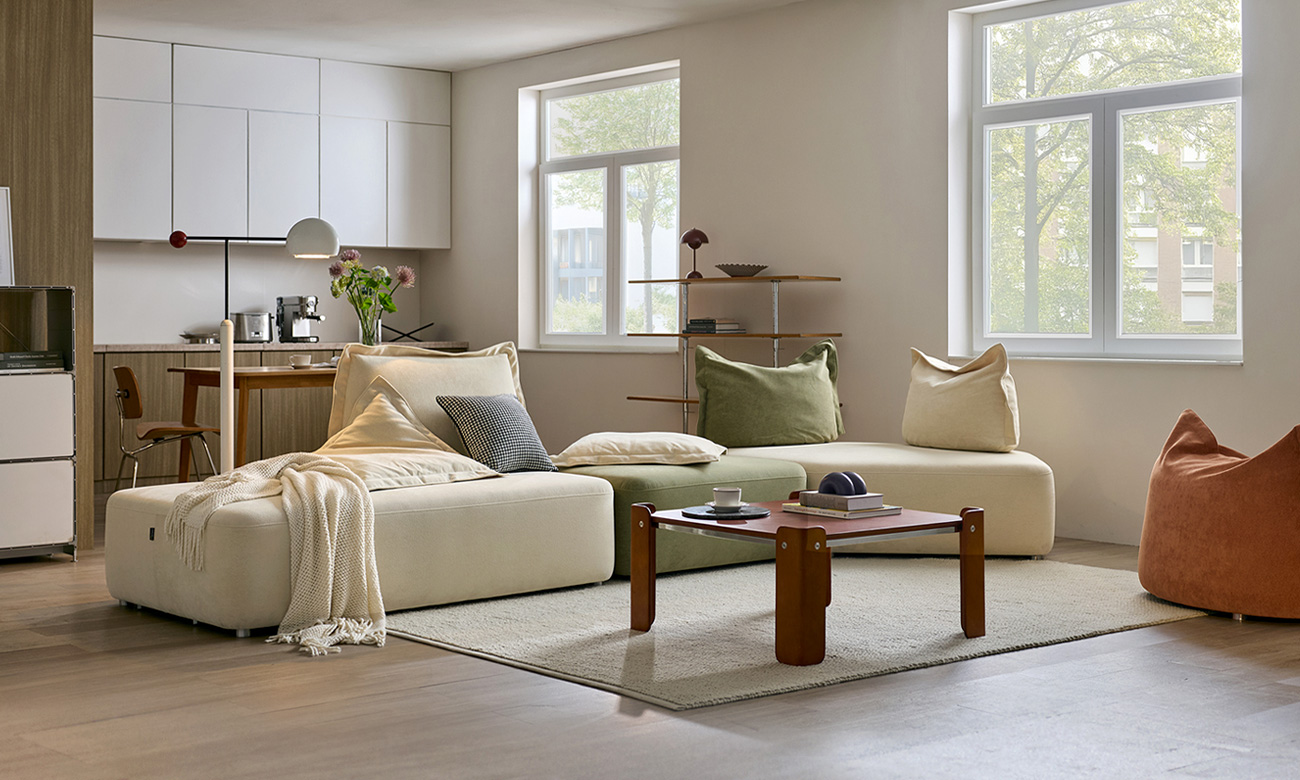 아렌드 모듈 6인 카우치형 베로나&nbsp;패브릭&nbsp;소파(A+B+C)+쿠션5개(대1/중2/소2)