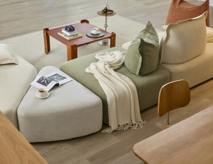 아렌드 모듈 6인 코너카우치형 베로나&nbsp;패브릭&nbsp;소파(A+B+C+D)+쿠션6개(대1/중2/소3)