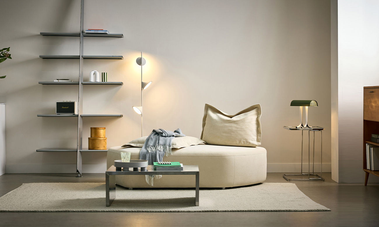 아렌드 모듈C 1인 베로나 패브릭 다각형 카우치+쿠션2개(중1/소1)