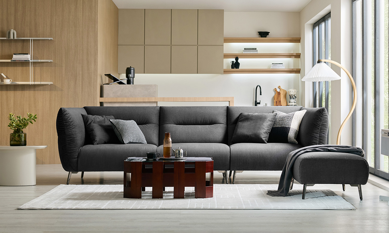 [Monthly Best 10%] 타피 4인 젠위브 패브릭 소파+쿠션2개