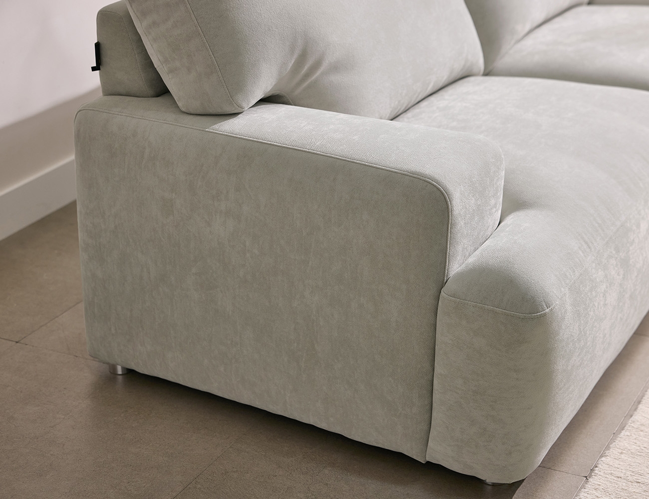 아워 4인 카우치형 베로나&nbsp;패브릭&nbsp;소파+쿠션2개