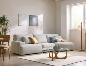 아워 4인 카우치형 베로나&nbsp;패브릭&nbsp;소파+쿠션2개