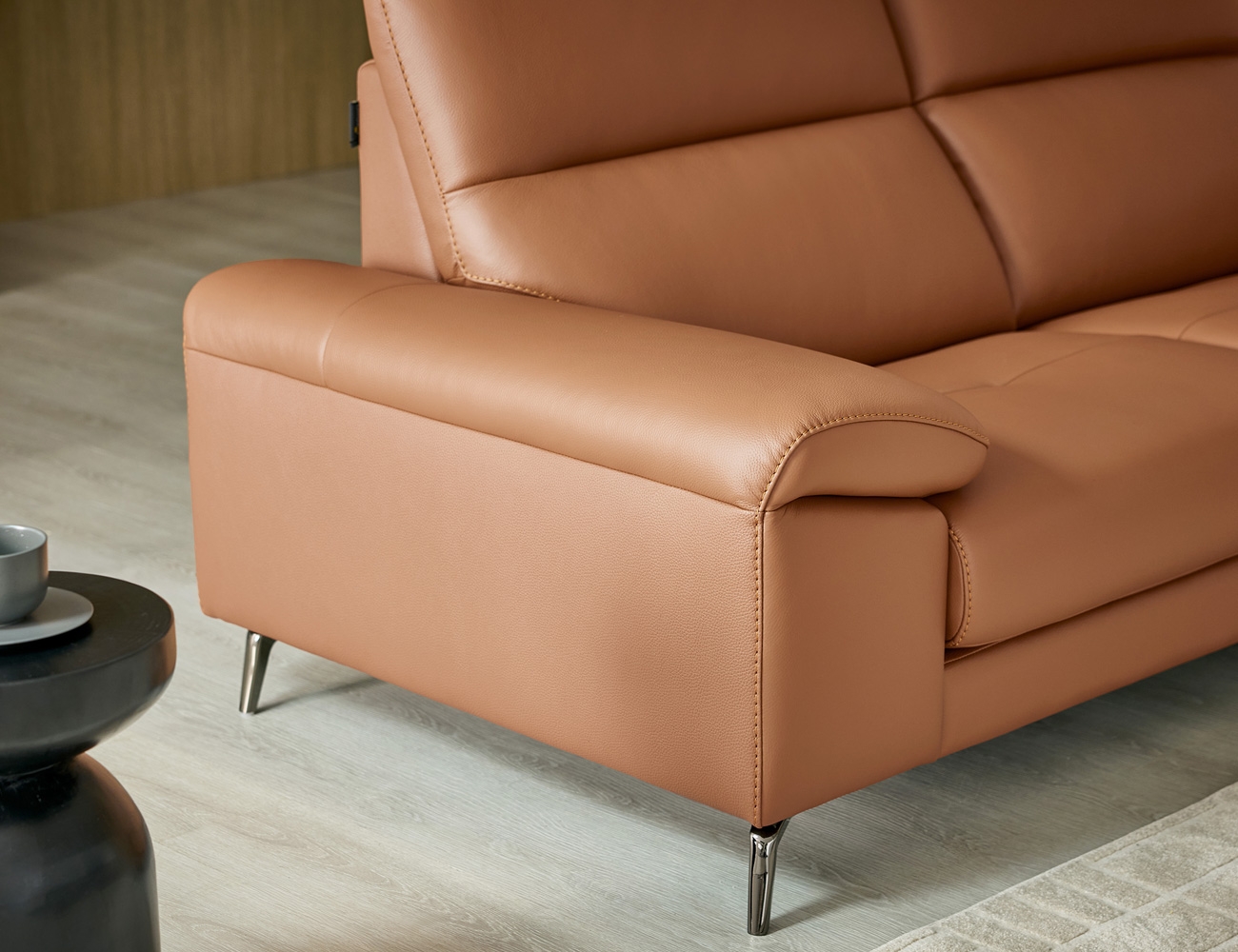 드로우 3인 천연면피 소가죽 소파