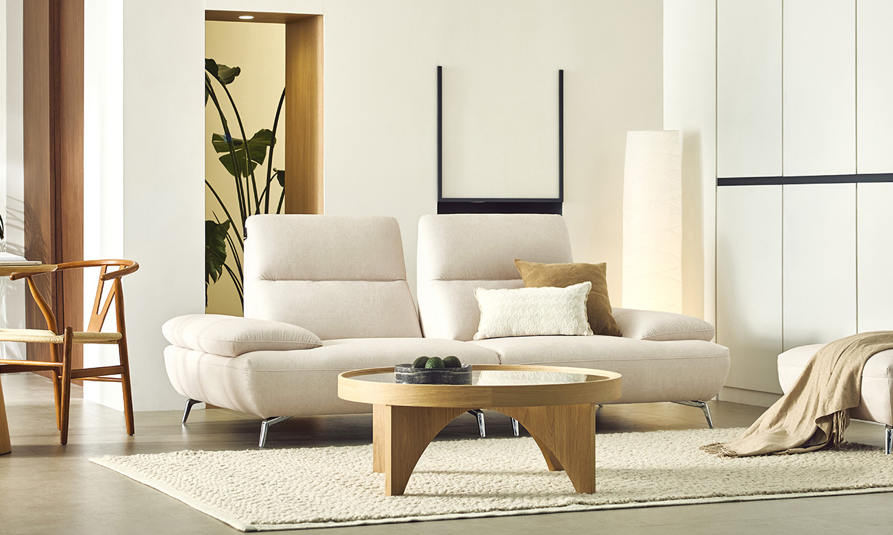 젬마 스윙 3인 기능성 젠위브 패브릭 소파