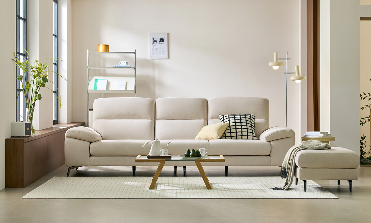 드로우 3.5인 젠위브 패브릭&nbsp;소파