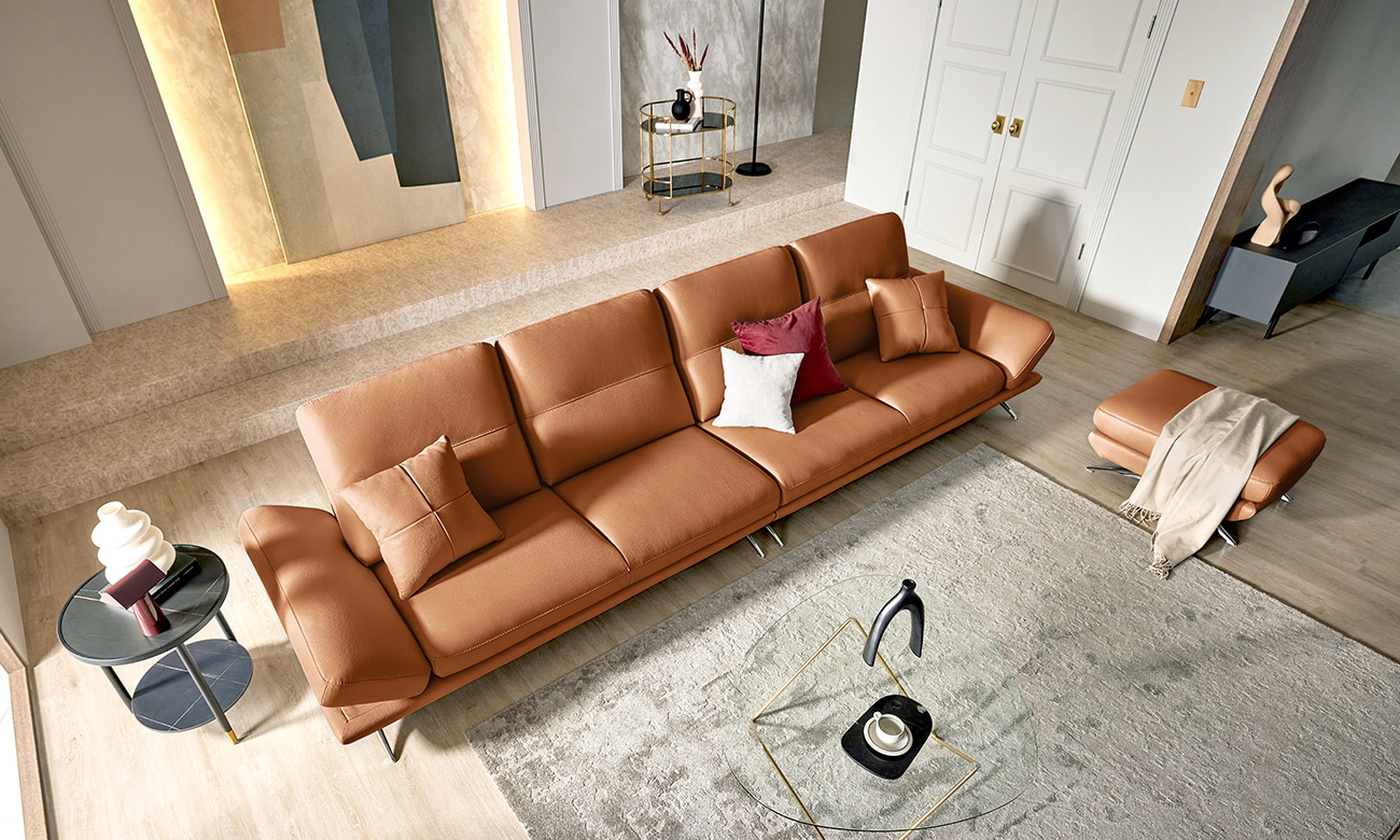 토파즈 6인 기능성 피아나 이태리 통가죽 천연면피 소가죽 소파+쿠션2개