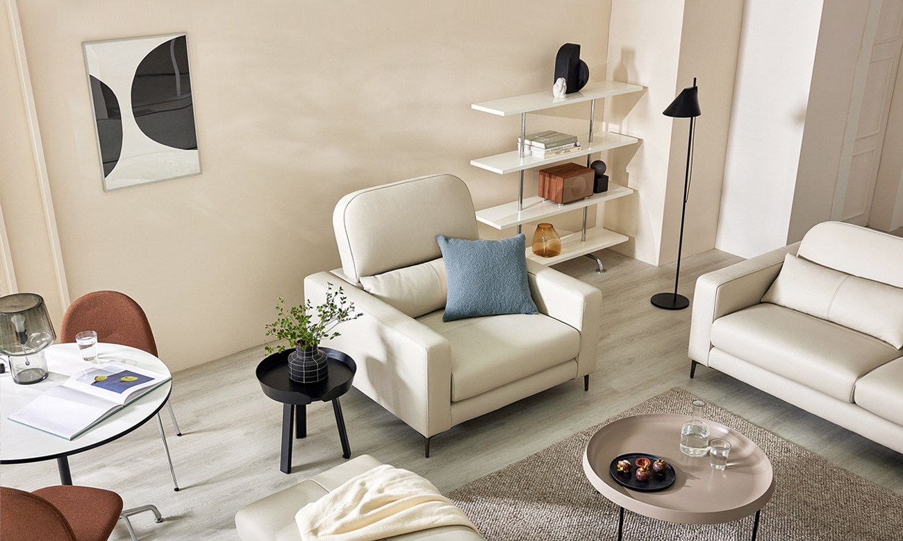 [Refurb Selection 30%] [리퍼브] 피렌체 하이 1인 기능성 럭스 통가죽 천연면피 소가죽 소파+쿠션1개 (카본그레이)