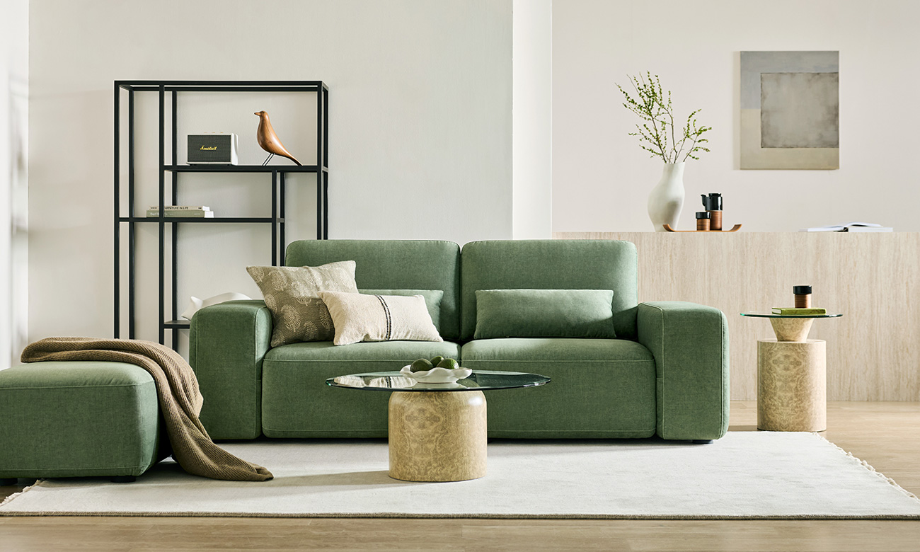 베로 3인 젠위브 패브릭 소파+쿠션2개