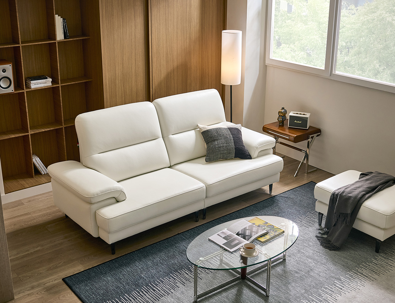 나투아 3인 레체 이태리 천연면피 소가죽 소파(전측면가죽적용)