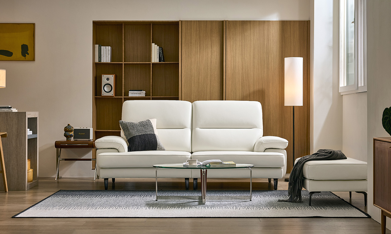 나투아 3인 레체 이태리 천연면피 소가죽 소파(전측면가죽적용)