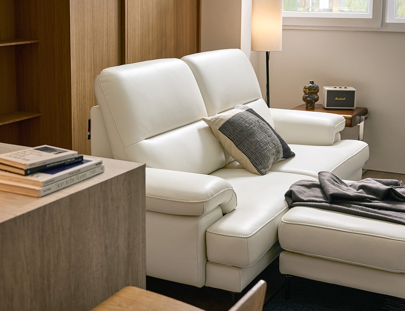 나투아 3인 레체 이태리 천연면피 소가죽 소파(전측면가죽적용)