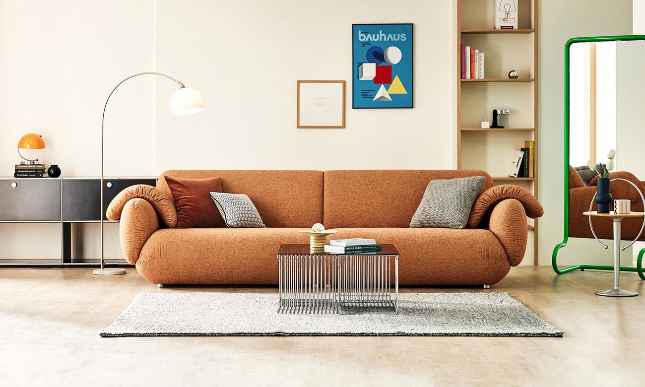 [Refurb Selection 40%] [리퍼브] 토비 3.5인 플레인위브 패브릭 소파+스툴 (플레인크림)