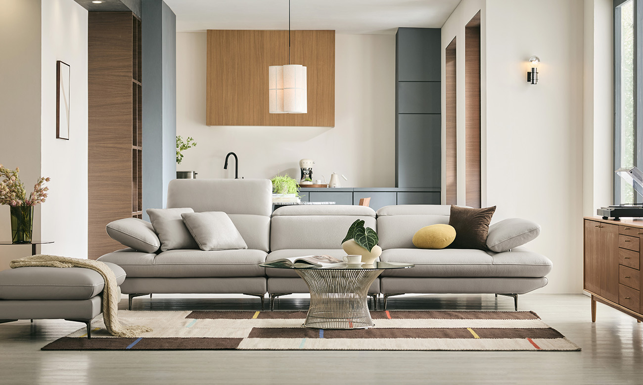 린도 4인 기능성 비텔로 통가죽 슈렁큰 천연면피 소가죽 소파(전측면가죽적용)+쿠션2개