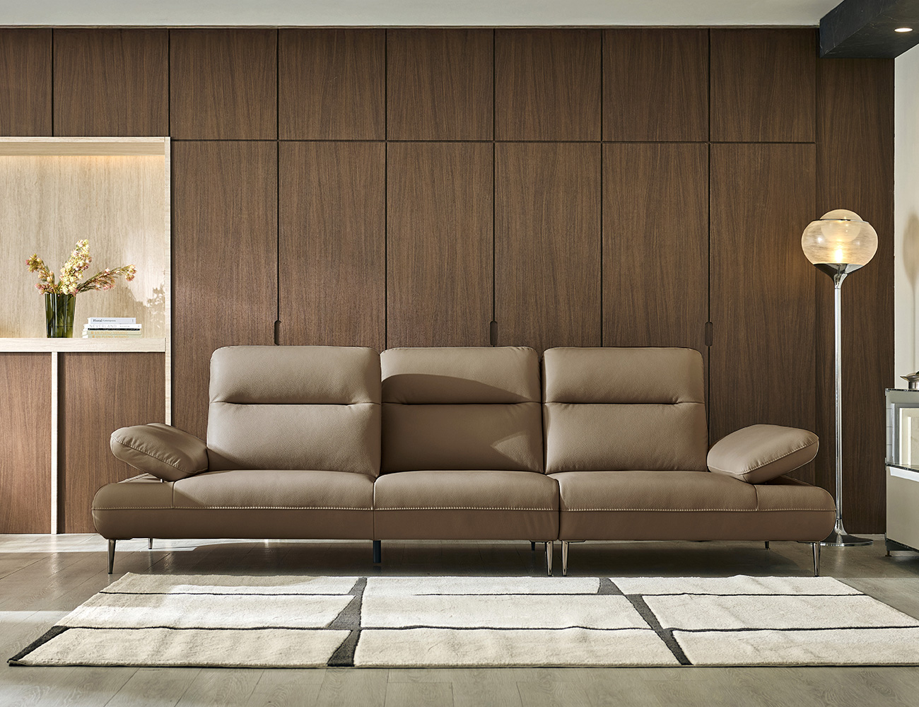 [Make Spring 23%] 레바 멀티 4인 기능성 천연면피 소가죽 소파(전측면가죽적용)+쿠션2개