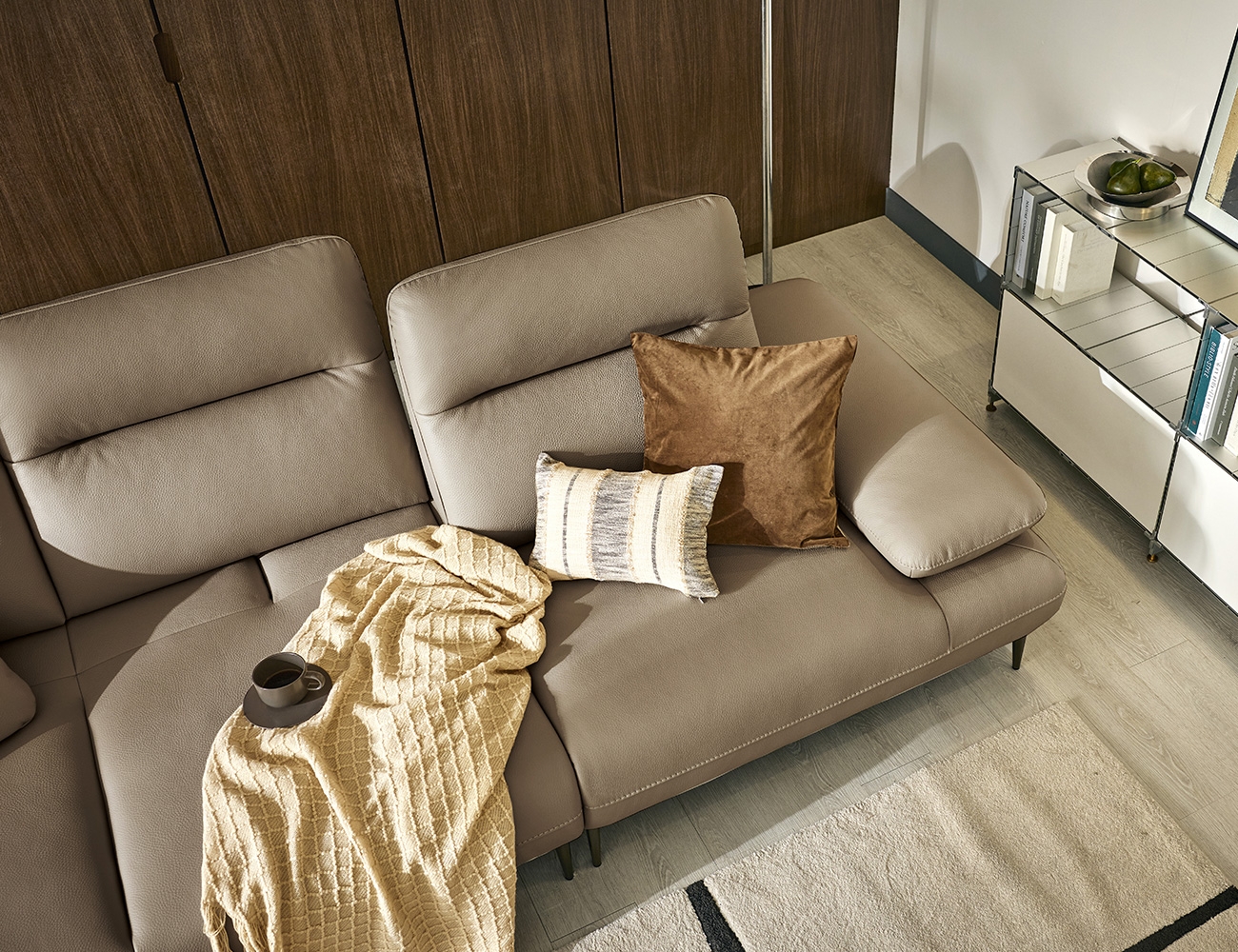 [Make Spring 23%] 레바 멀티 4인 기능성 천연면피 소가죽 소파(전측면가죽적용)+쿠션2개