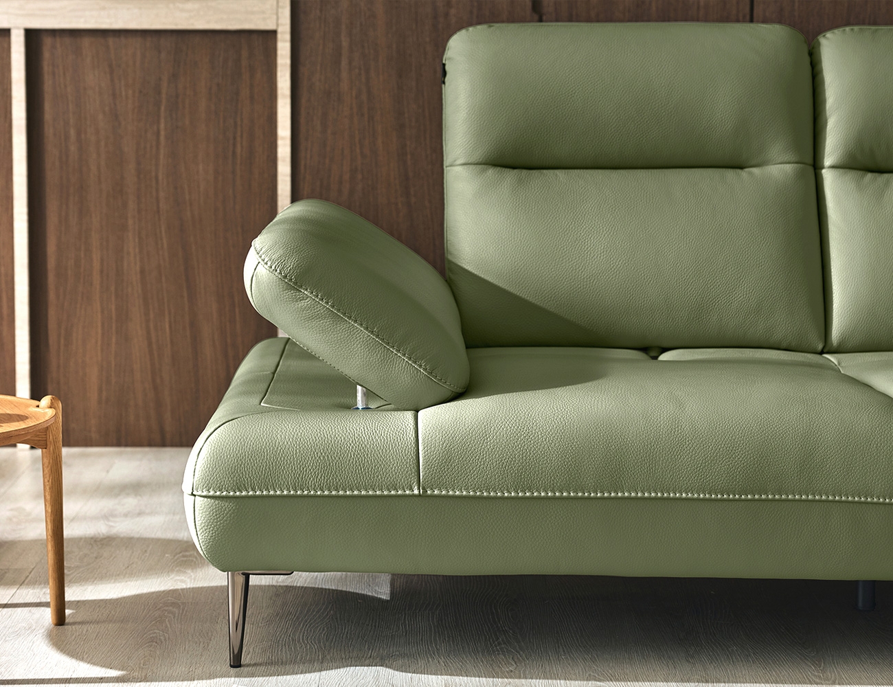 [Komo Day 17%] 레바 멀티 3.5인 기능성 천연면피 소가죽 소파(전측면가죽적용)+쿠션2개