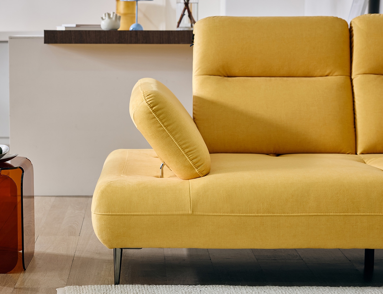 [Komo Day 17%] 레바 멀티 3.5인 기능성 젠위브 패브릭 소파+쿠션2개