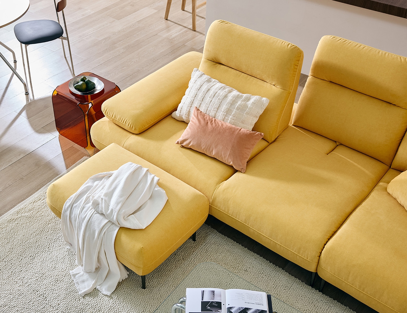 [Komo Day 17%] 레바 멀티 3.5인 기능성 젠위브 패브릭 소파+쿠션2개