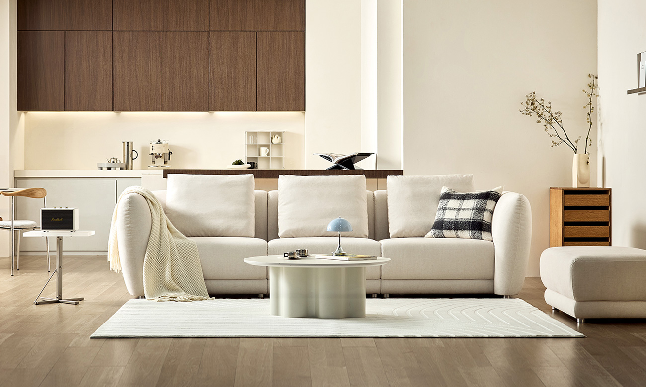 베야 4인 젠위브 패브릭 소파+쿠션3개