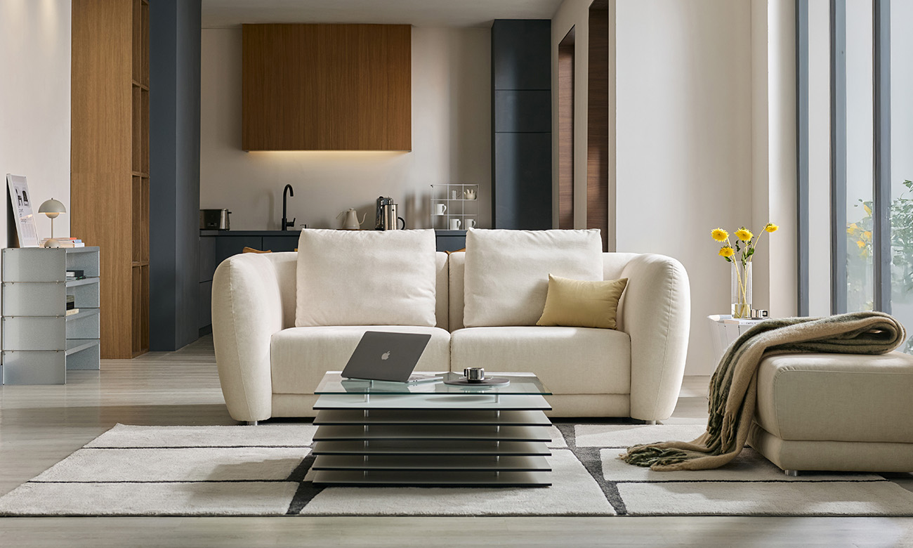 베야 3인 젠위브 패브릭 소파+쿠션2개