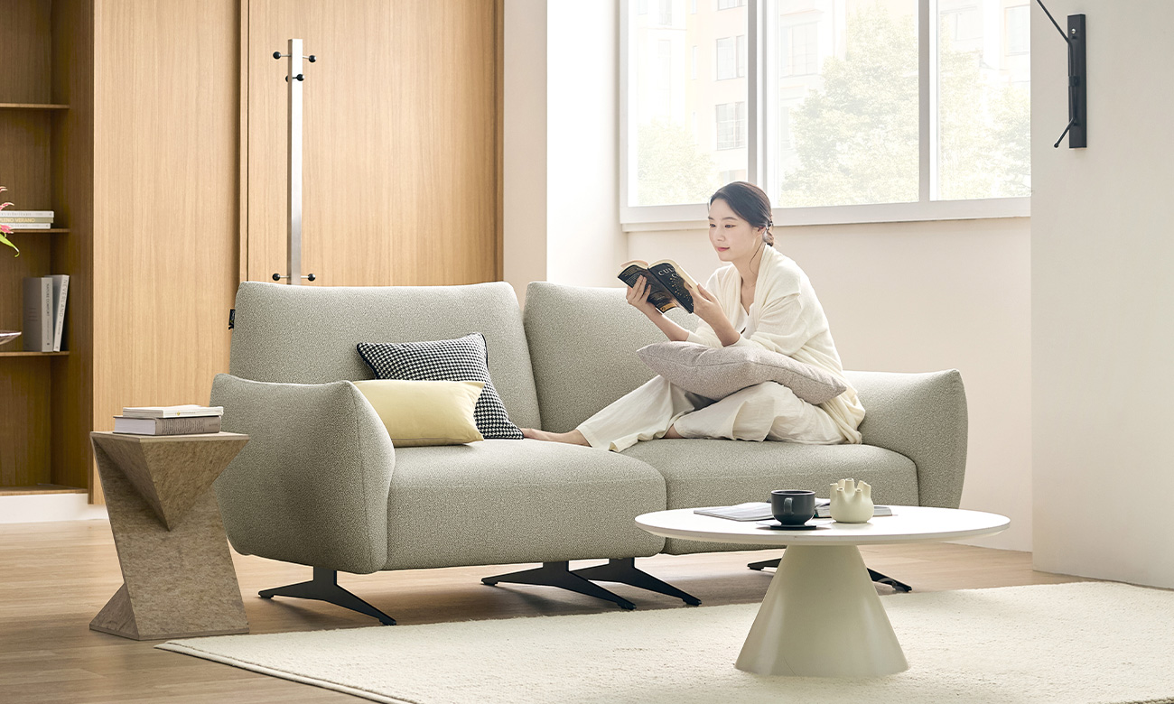 아를 3인 루위브 패브릭 소파+쿠션1개