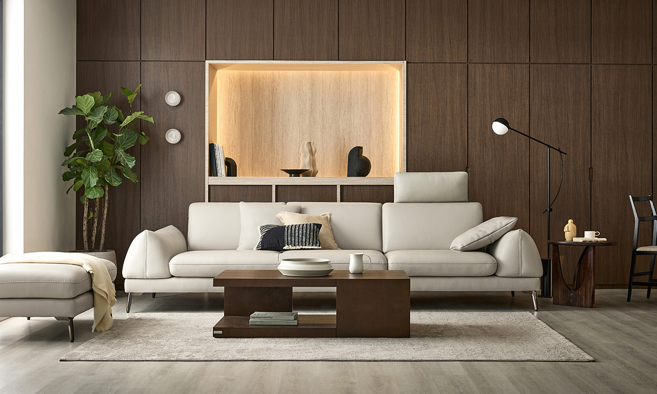 포냐 스윙 4인 기능성 도나 천연면피 소가죽 소파(전체가죽적용)+쿠션2개