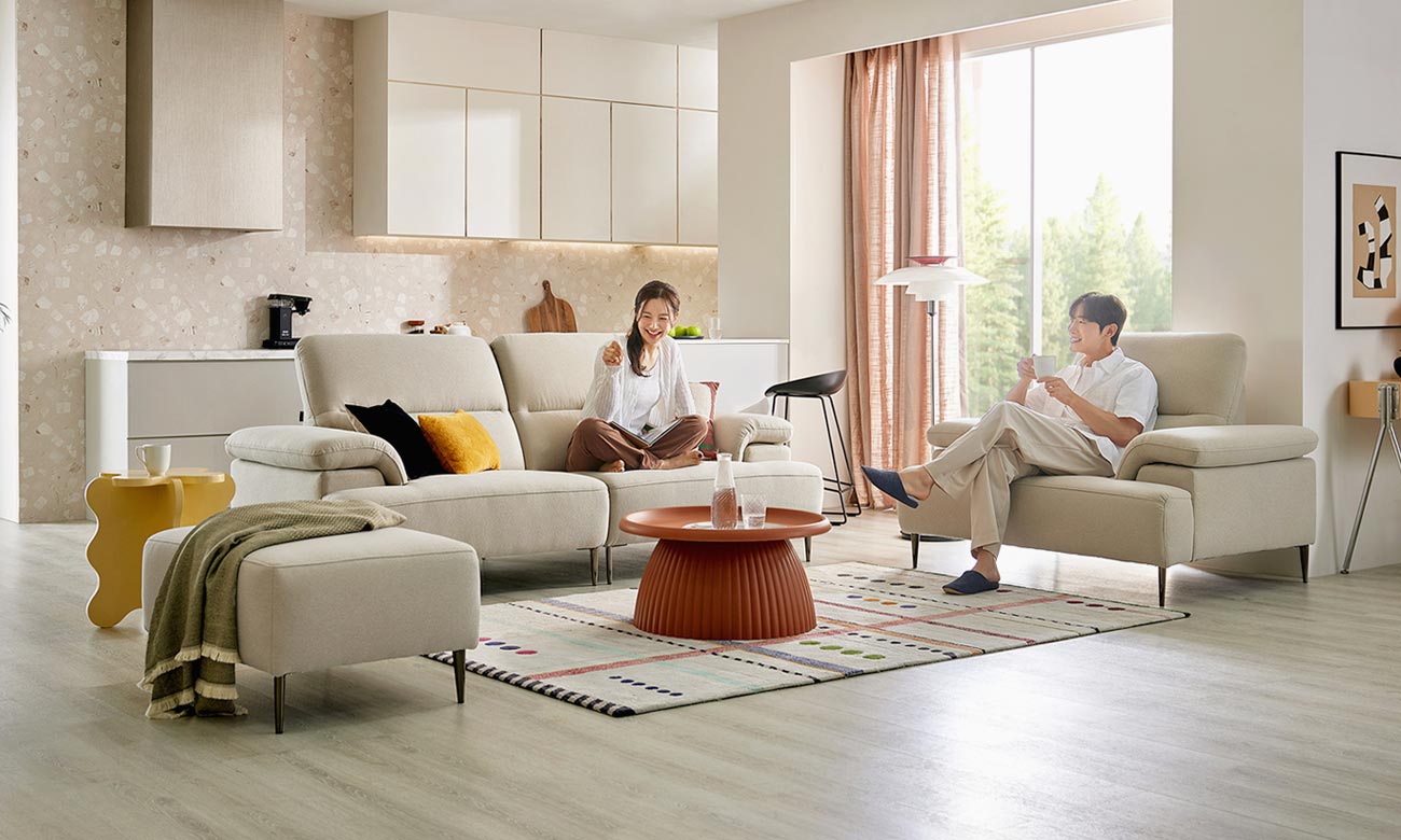 [Monthly Best 10%] 바네사 3인+1인 데이위브 패브릭 소파