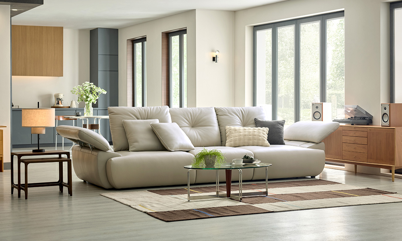 프란치노 4인 기능성 레체 이태리 천연면피 소가죽 소파(전체가죽적용)+쿠션2개