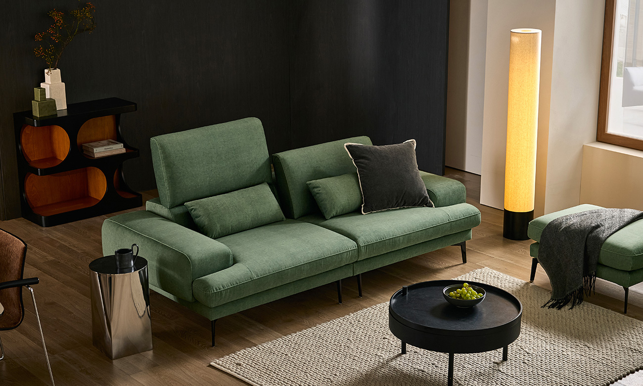 토피 하이 3인 기능성 젠위브 패브릭 소파+쿠션2개