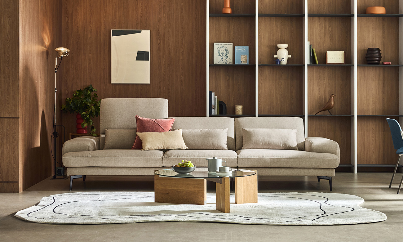 토피 하이 4인 기능성 젠위브 패브릭 소파+쿠션3개