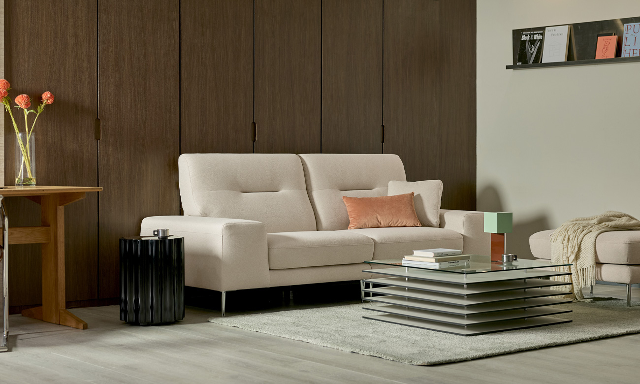 누보 3인 데이위브 패브릭 소파+쿠션1개