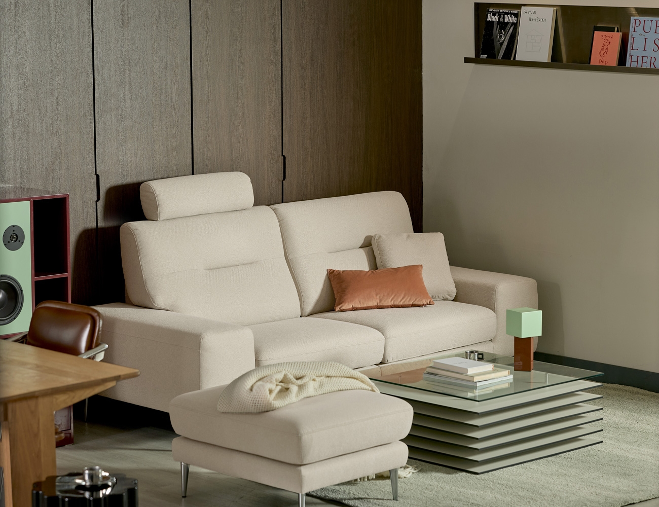 누보 3인 데이위브 패브릭 소파+쿠션1개