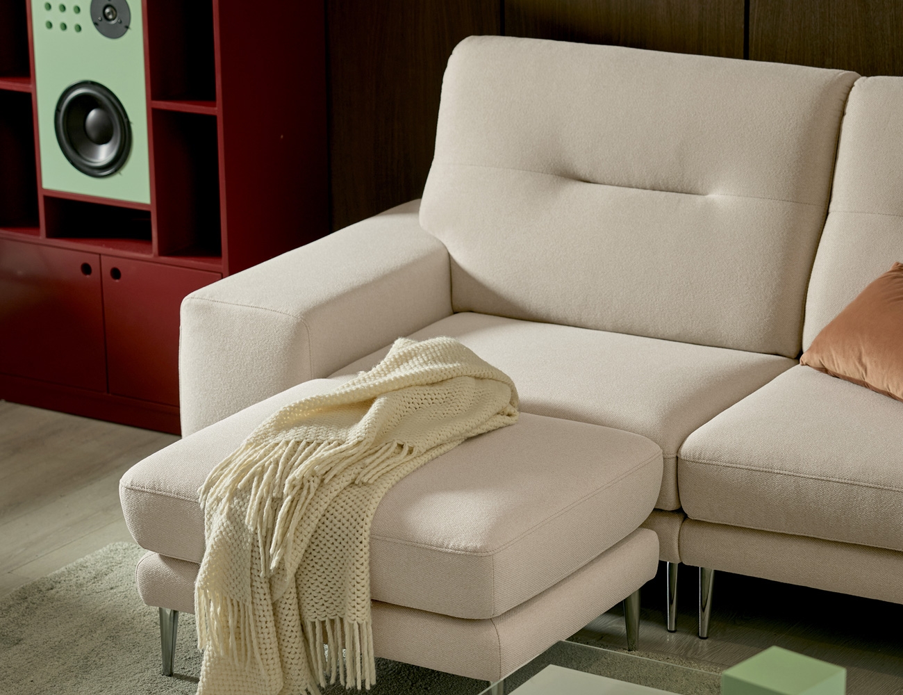 누보 3인 데이위브 패브릭 소파+쿠션1개