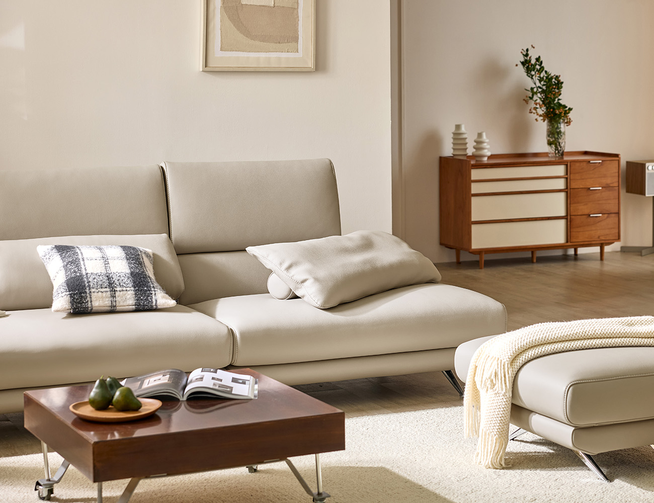 폰토 하이 3인 기능성 비텔로 통가죽 슈렁큰 소가죽 소파(전체가죽적용)+쿠션3개