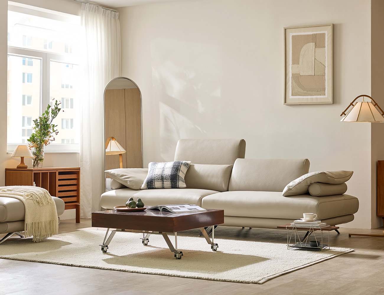 폰토 하이 3인 기능성 비텔로 통가죽 슈렁큰 소가죽 소파(전체가죽적용)+쿠션3개