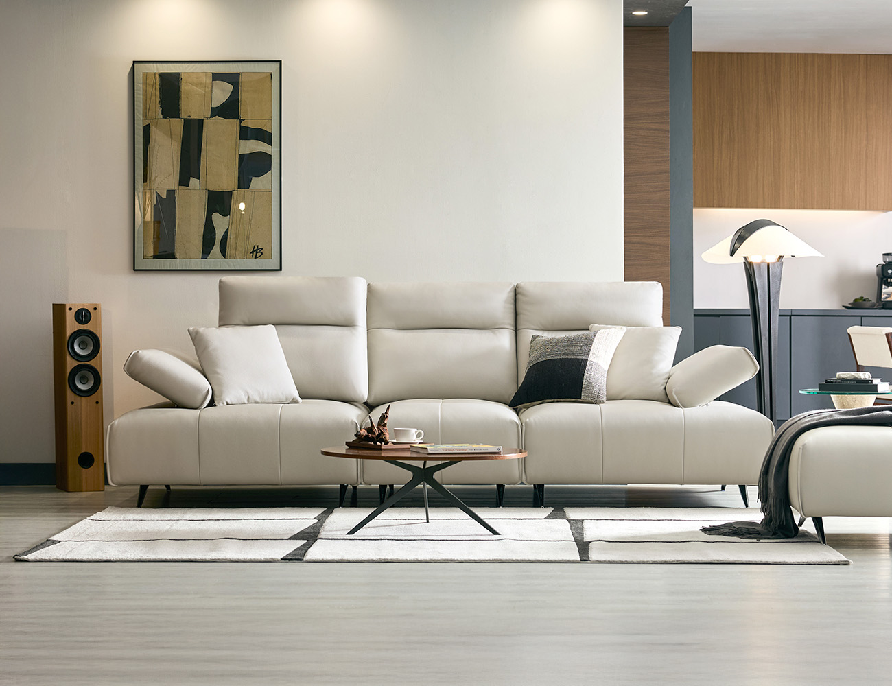 브래뉴 컴팩트 4인 기능성 슈렁큰 천연면피 소가죽 소파(전체가죽적용)+쿠션2개